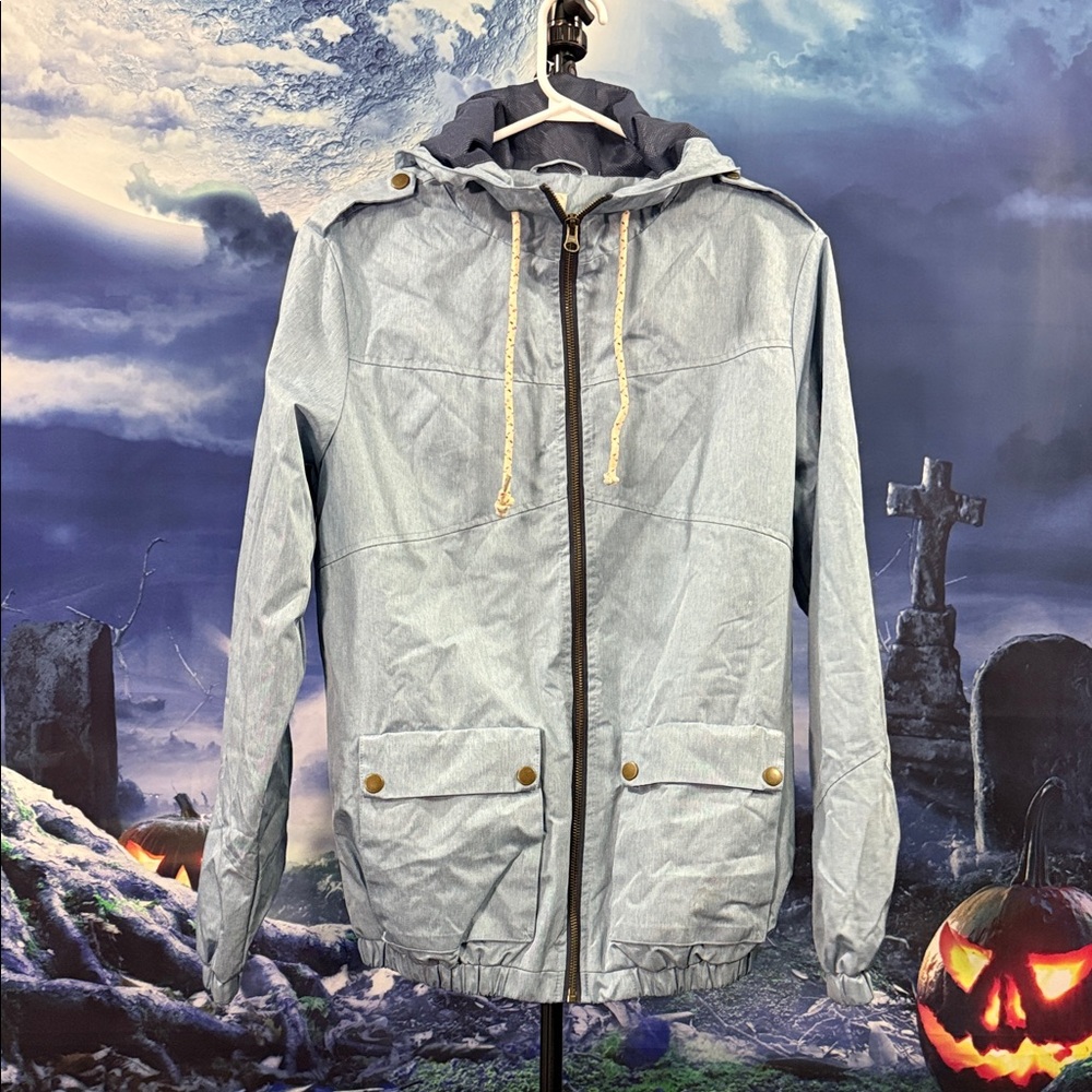 Twik Light Blue Bomber Jacket - Picture 1 of 8